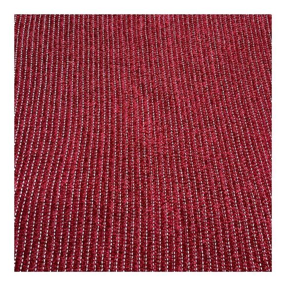 Nicole Miller Artelier Red And Silver Woven Knit CrochetSoft Throw Blanket SEE - Picture 2 of 6